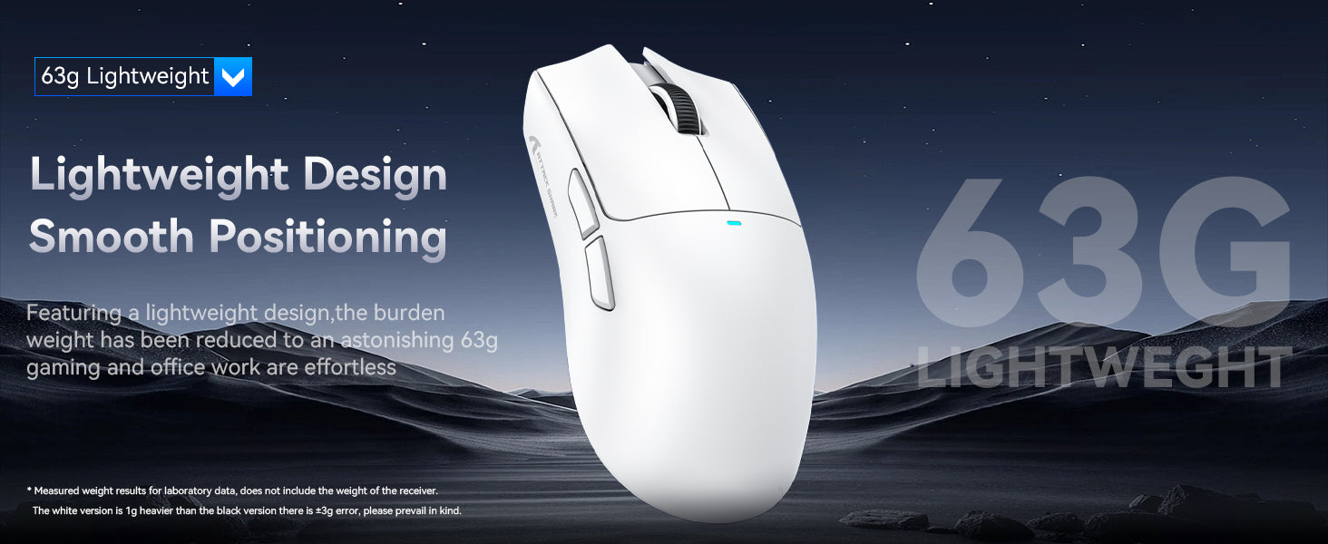 ATTACK SHARK X11 Wireless Gaming Mouse with RGB Magnetic Charging Dock, Wired/2.4G/BT, 22K DPI,Ultralight 59g Tri-Mode with Tape