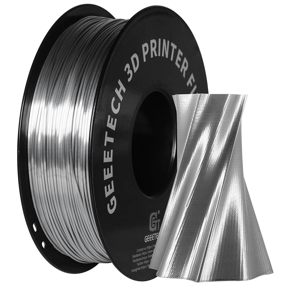 GEEETECH 1roll/1kg 1.75mm PLA Silk PLA  Filament Vacuum Packaging Overseas Warehouses Various Colors For 3D Printer Fast Ship