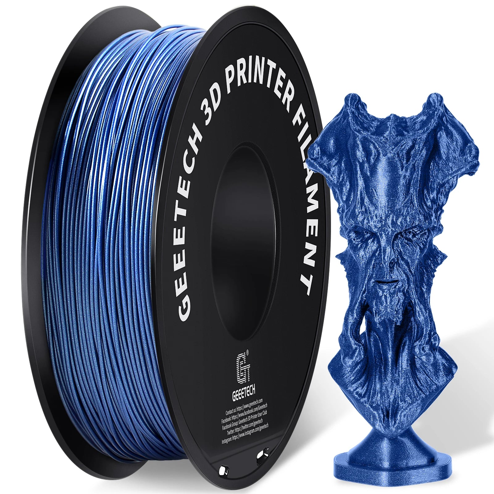 GEEETECH 1roll/1kg 1.75mm PLA Silk PLA  Filament Vacuum Packaging Overseas Warehouses Various Colors For 3D Printer Fast Ship