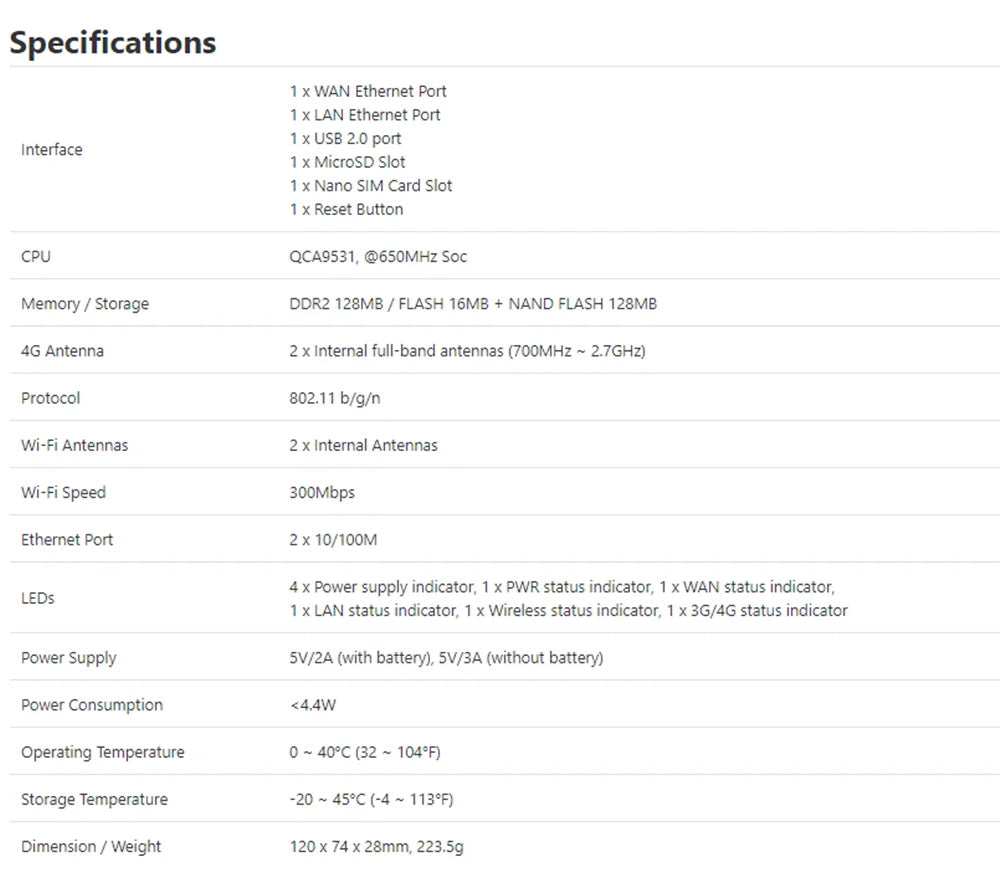 GL.iNet Puli GL-XE300 4G LTE Smart VPN Router Portable WiFi Wireless Travel Hotspot, OpenWrt, 5000mAhBattery, OpenVPN