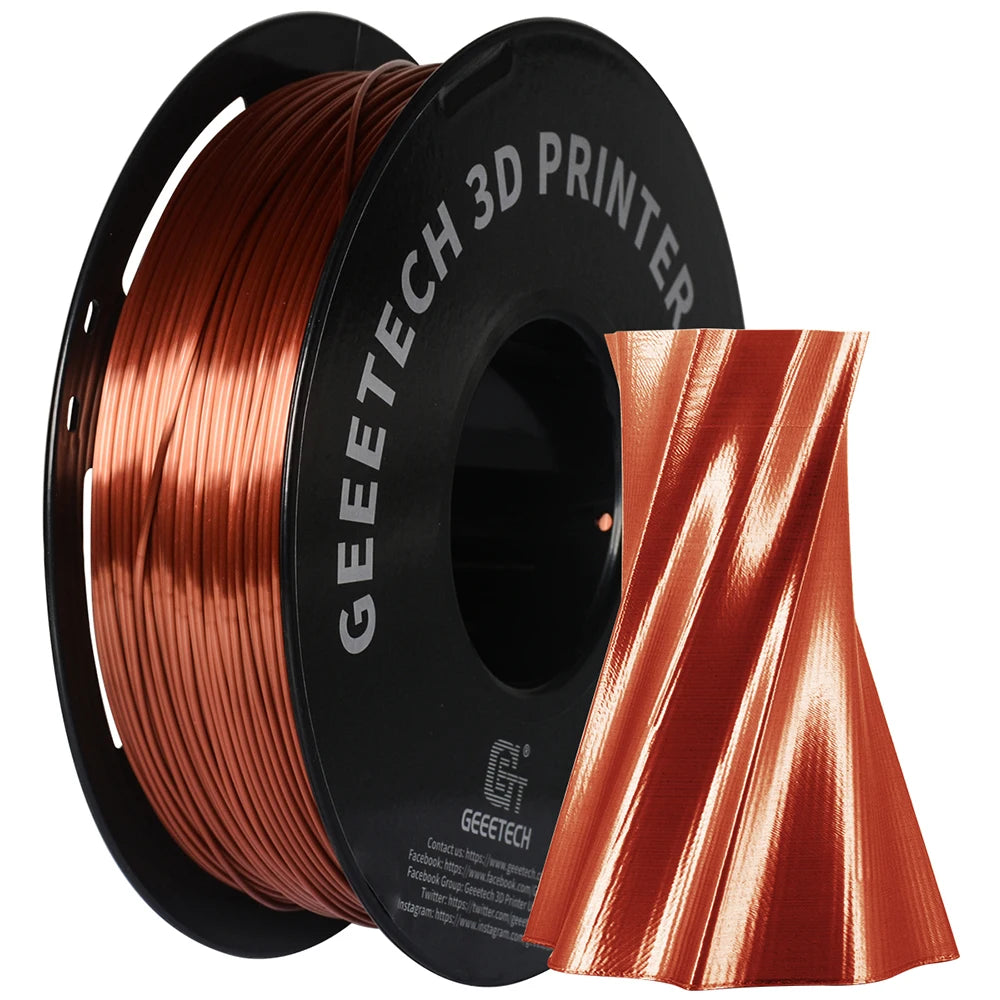 GEEETECH 1roll/1kg 1.75mm PLA Silk PLA  Filament Vacuum Packaging Overseas Warehouses Various Colors For 3D Printer Fast Ship