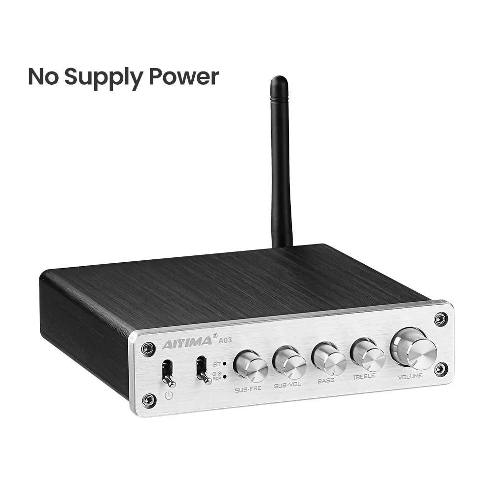 AIYIMA A03 TPA3116 Subwoofer Bluetooth Amplifier HiFi TPA3116D2 2.1 Digital Audio Power Amplifiers 50Wx2+100W Sound Amplificador