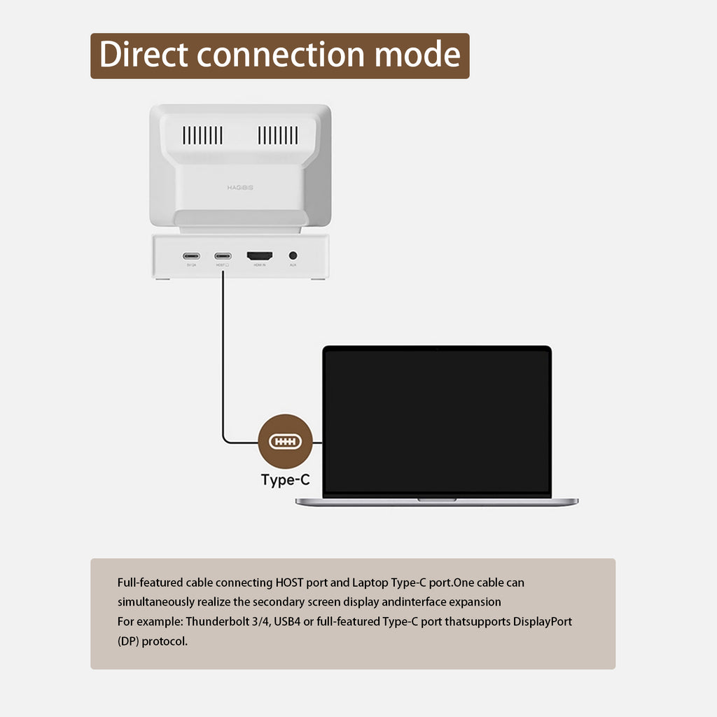 3.5inch HDD Data Monitor Display Sub Screen with USB C Hub for Laptop PC MacBook IPS Mini Screen AIDA64 Mini PC CPU RAM