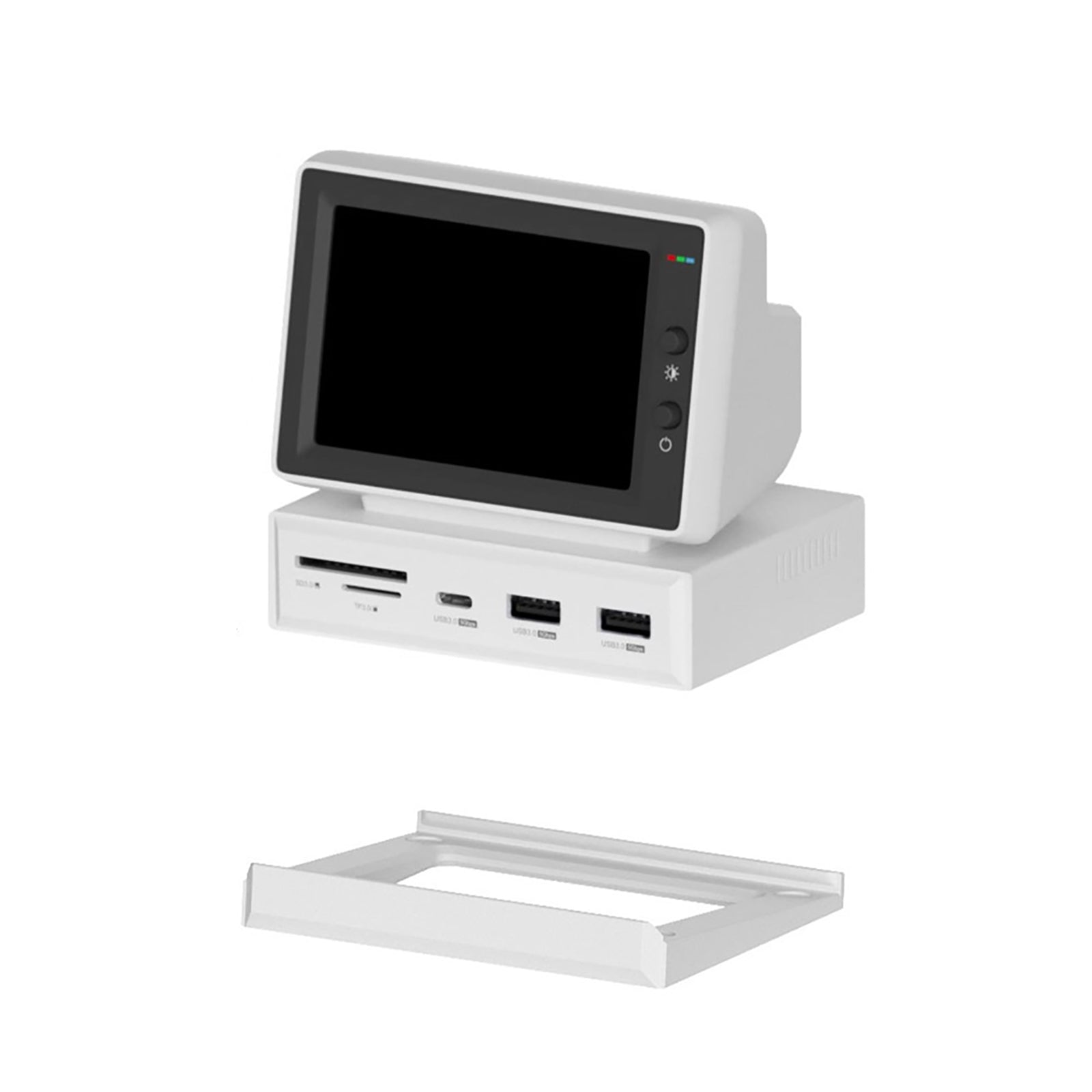 3.5inch HDD Data Monitor Display Sub Screen with USB C Hub for Laptop PC MacBook IPS Mini Screen AIDA64 Mini PC CPU RAM