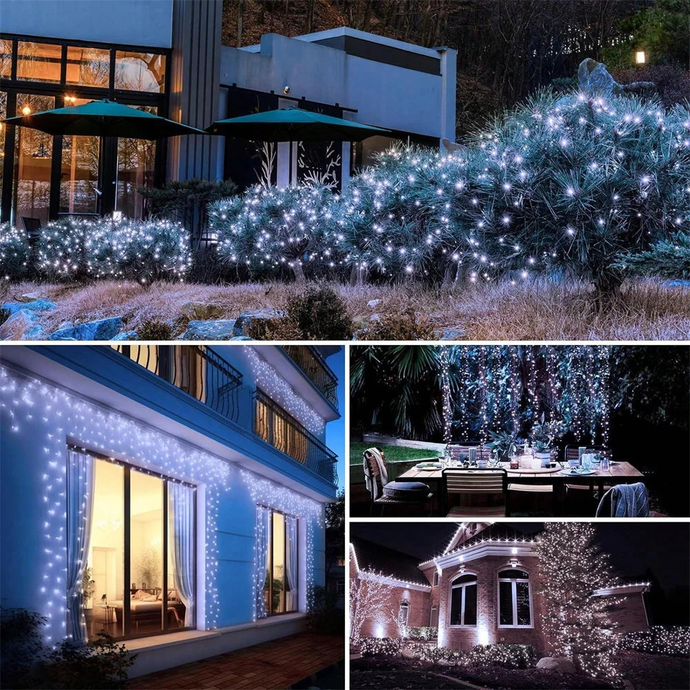1PC 7M/12M/22M/32M Copper Wire Fairy Light String,Solar-powered,8 Lighting Modes,Used for Wedding,Indoor,Festival,Bedroom,Party