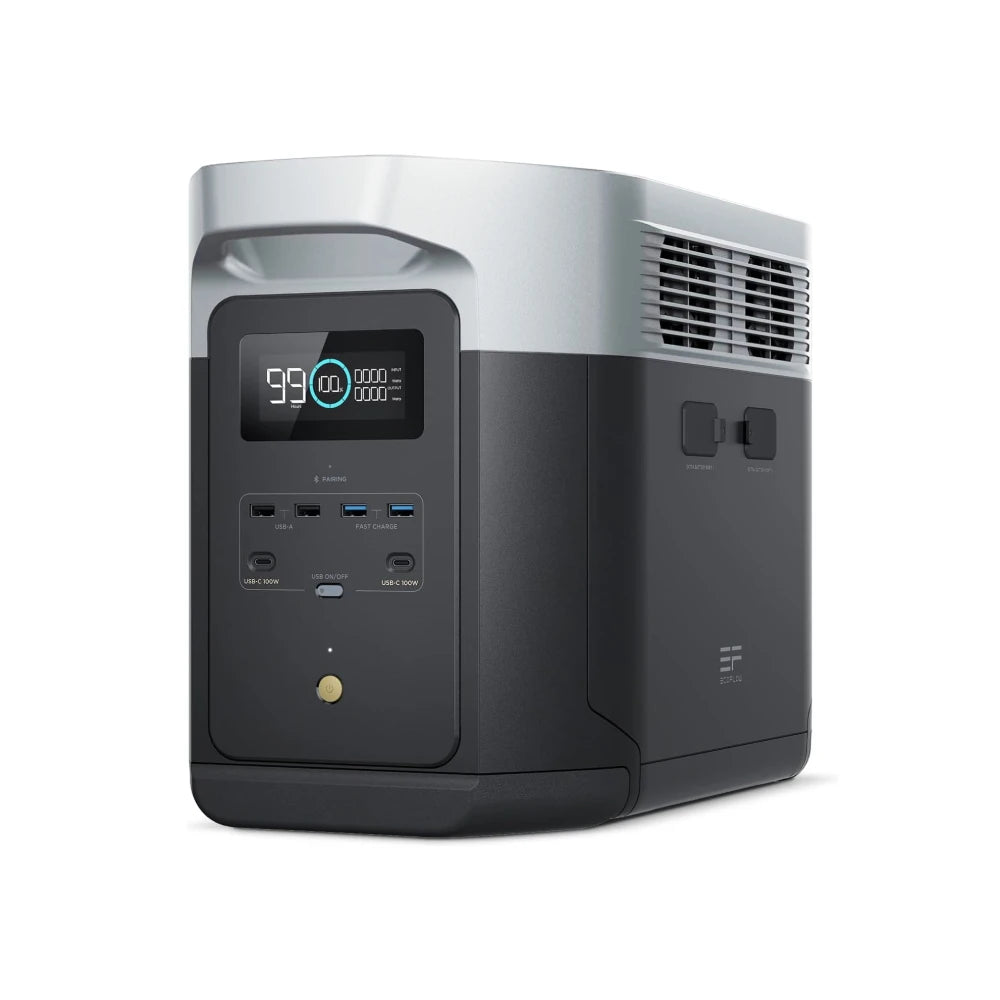 ECOFLOW Portable Power Station DELTA 2 Max, 1900Wh Solar Powered Generator, 2400W LFP Solar Generator, Full Charge in 1 Hr