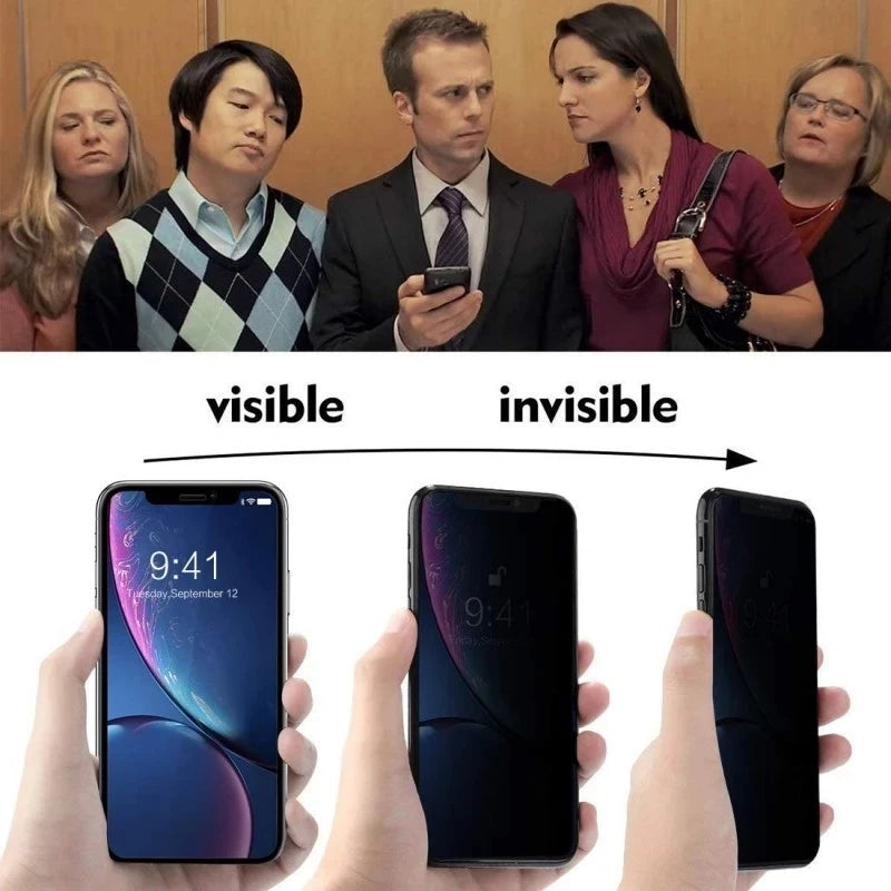 2Pcs Privacy Hydrogel Film For iPhone 6 7 8 14 13 12 11 15 16 Pro Max Plus Mini Anti-Spy Screen Protector For iPhone X XR XS Max