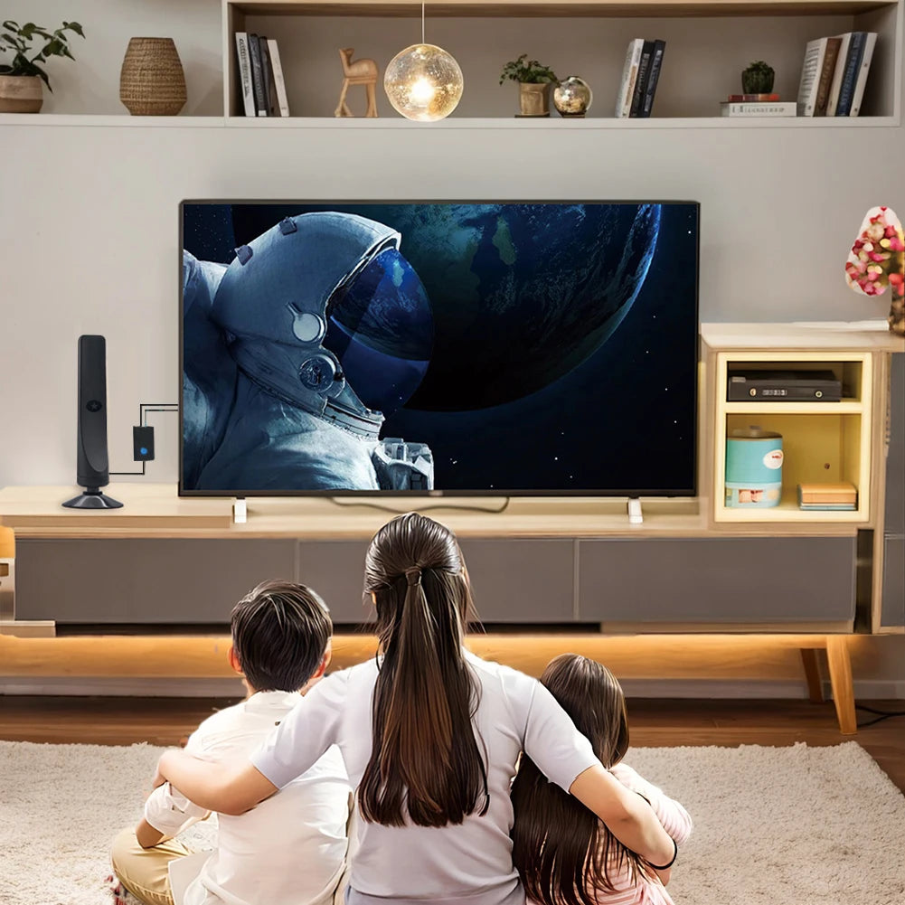 TV Digital Antenna Support 4K 1080P Portable Antenna 50 Miles Range Suction Cup TV Antenna 25DBI Plug Play for Smart Digital TV