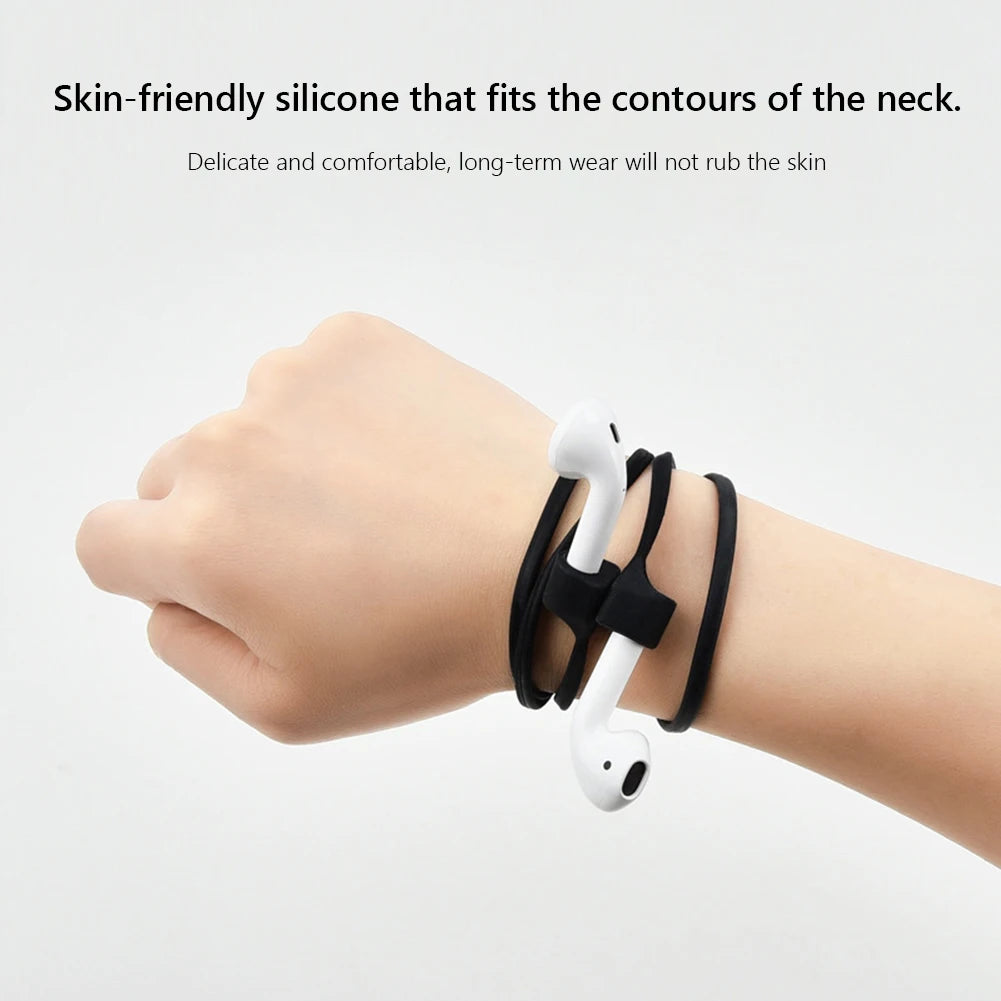 Headphone Neck Strap Cord String Silicone Rope Holder Cable Earphone Strap for AirPods 1 2 3 Pro String
