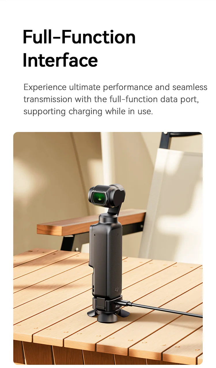 Ulanzi PK-08 PK-11 Mini Tripod Charging Base for DJI Osmo Pocket3  3 4 4P Type-C Port Kit Arri Locating Base Action Camera Tool