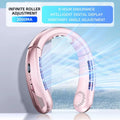 Lenovo 8000mAh Hanging Neck Fan Portable Bladeless USB Rechargeable Mute LED Digital Display Electric Air Cooler USB Handheld
