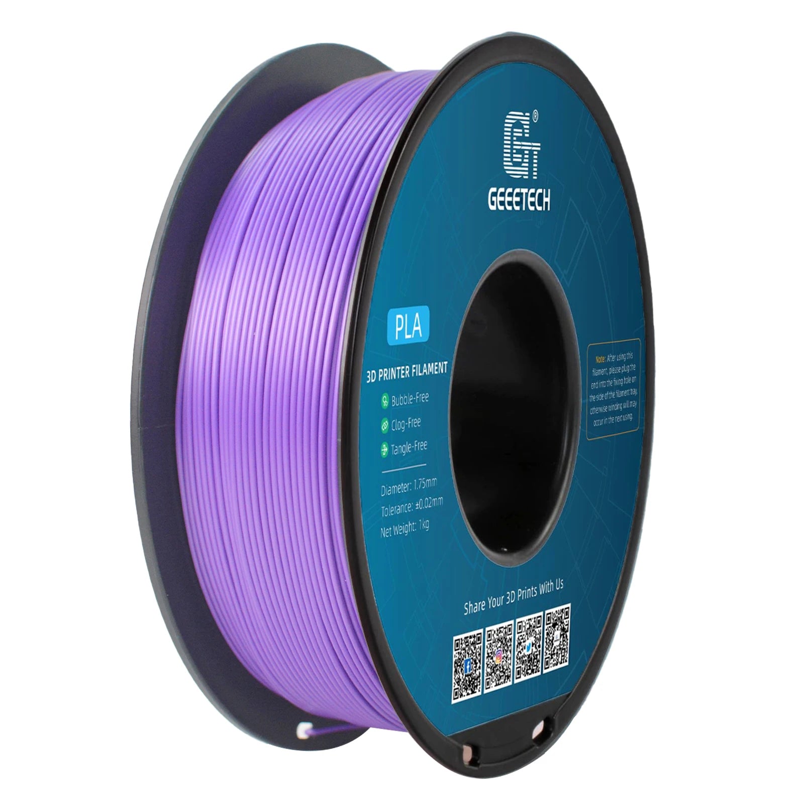 GEEETECH 1roll/1kg 1.75mm PLA Silk PLA  Filament Vacuum Packaging Overseas Warehouses Various Colors For 3D Printer Fast Ship