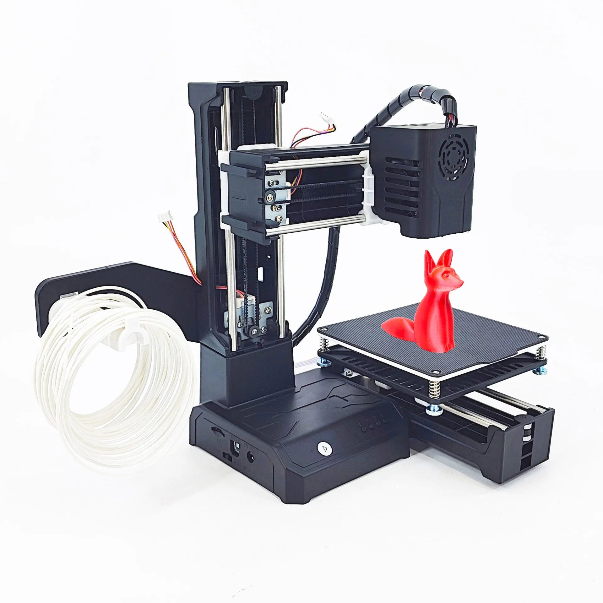 Mini 3D Printer High Precision Silent Printing Compact Desktop Easy Operation for PLA Consumables One Key Printing for Beginners
