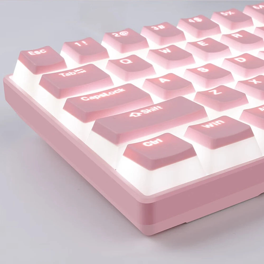 129Keys Keyboard Keycap OEM Profile PBT Material Key Cap for Mx Hot Swap Mechanical Keyboard Switch Transparent Pudding Keycaps
