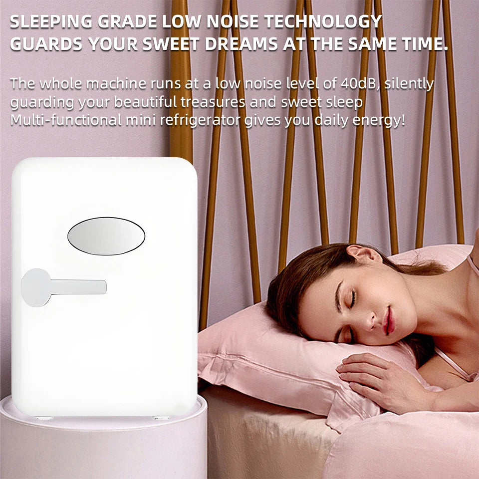 Portable 4L Mini Beauty Fridge Car & Home Dual Use Cooling Heating Refrigerator Skincare Cosmetics Makeup Face Fridge for Travel