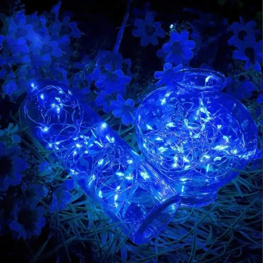 1PC 7M/12M/22M/32M Copper Wire Fairy Light String,Solar-powered,8 Lighting Modes,Used for Wedding,Indoor,Festival,Bedroom,Party