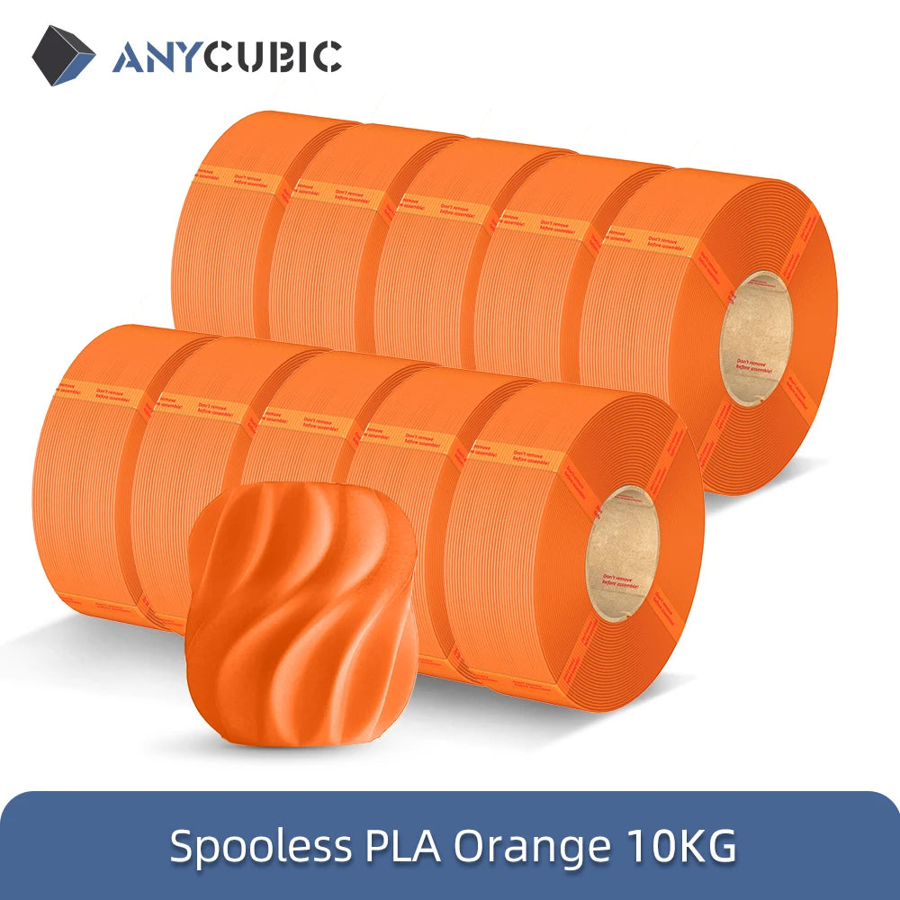 ANYCUBIC 10KG Refill PLA Filament 3D Printer 1.75mm Spooless Plastic Rubber Filament Material For FDM 3D Printer for Kobra 3 S1C