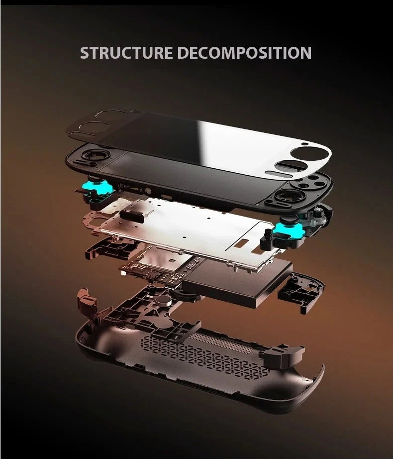 Retroid Pocket 5 Handheld Game Console RP5 Retro Games SD865 Android13 Joystick RGB Lighting Effect Active Cooling Gaming device