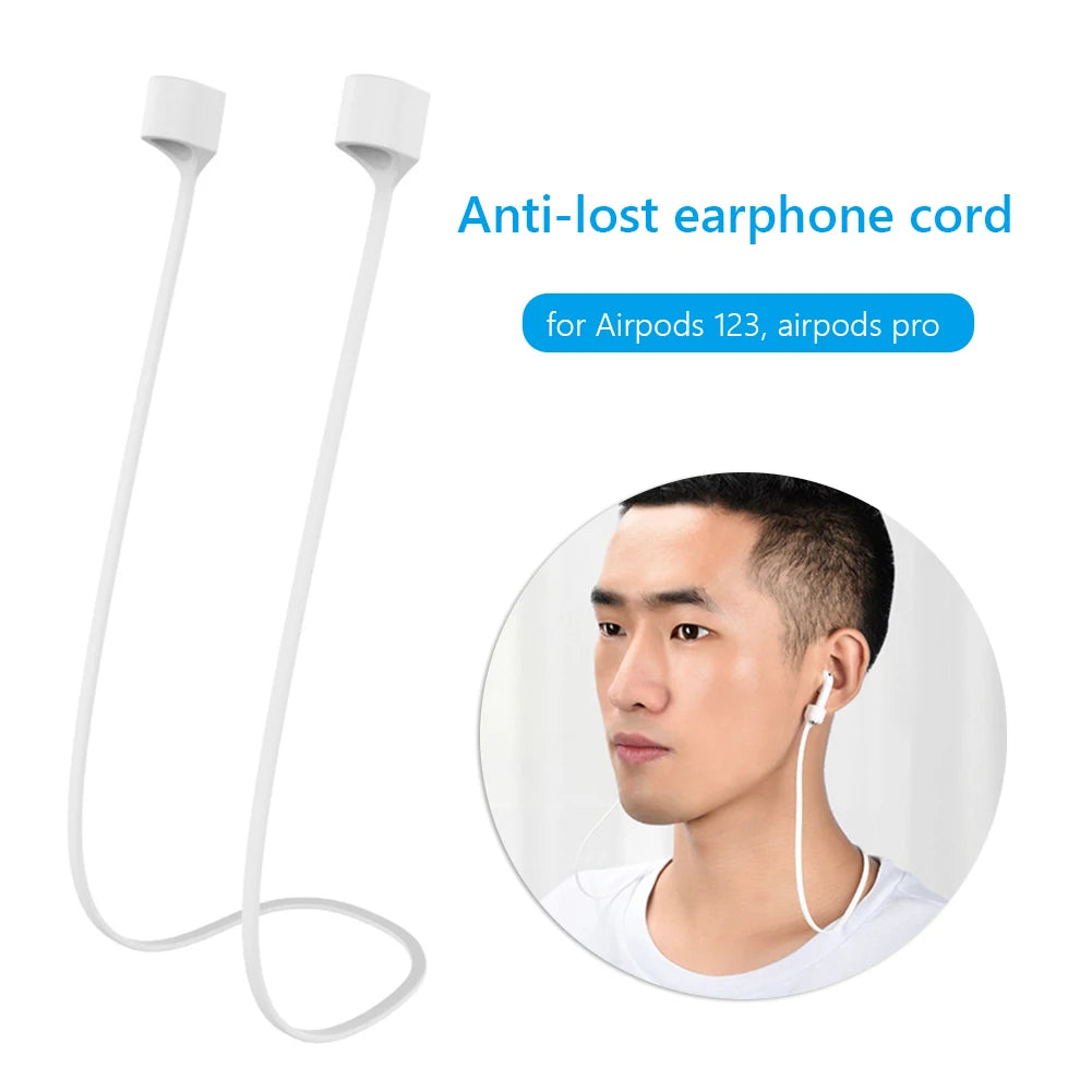 Headphone Neck Strap Cord String Silicone Rope Holder Cable Earphone Strap for AirPods 1 2 3 Pro String