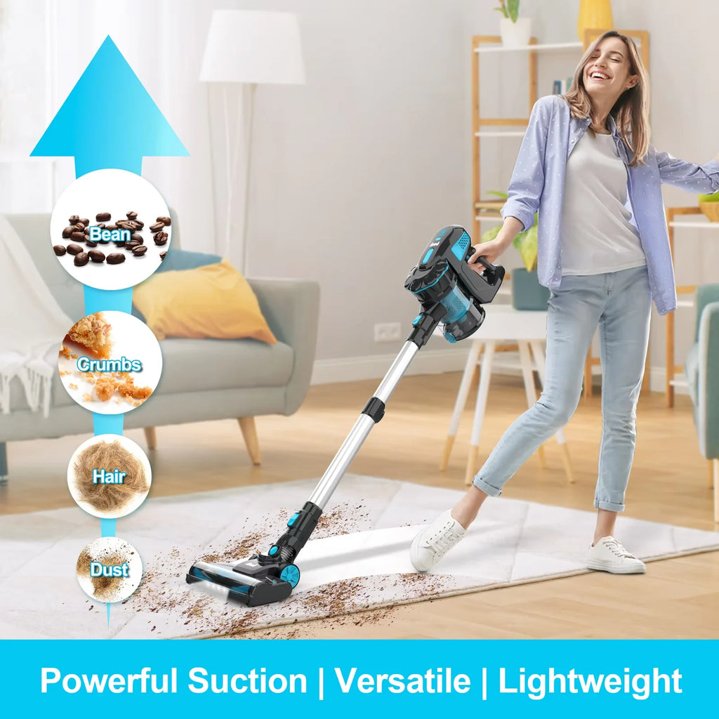INSE V770 Cordless Handheld Vacuum Cleaner 6-in-1 20KPa Powerful Lightweight Stick Vacuum Flexible LED Headlights for Carpet Bed