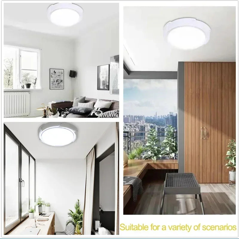 LED Solar Ceiling Light 3 Color Waterproof Solar Lamp With Remote Control Indoor Home Top Ceiling Lights Outdoor Garden Lighting