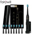 Fairywill Electric Sonic Toothbrush FW-D7 USB Charge Rechargeable Adult Waterproof Electronic Tooth Brushes Replacement Heads 8