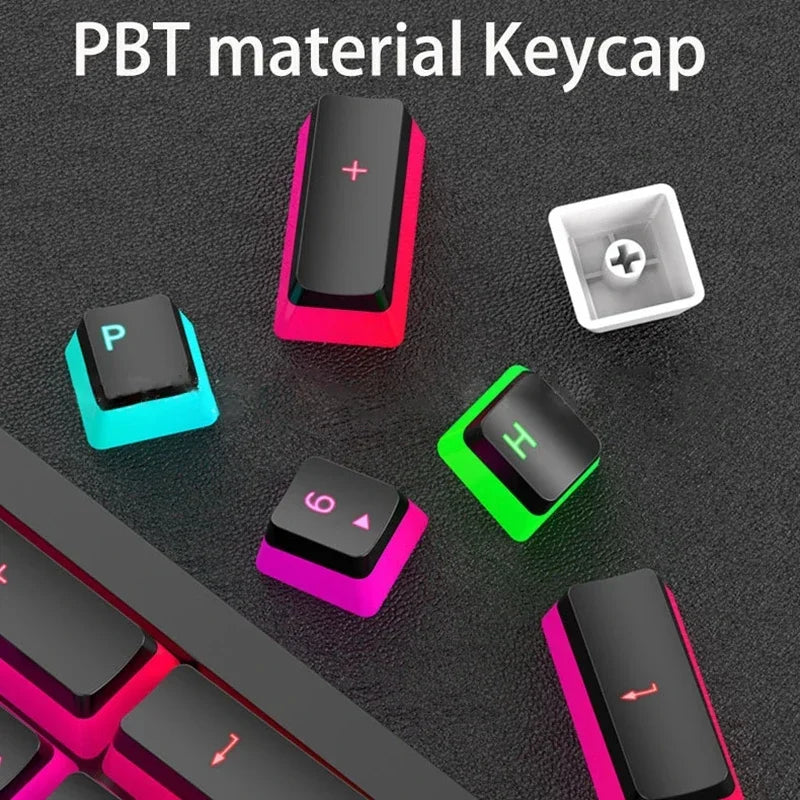129Keys Keyboard Keycap OEM Profile PBT Material Key Cap for Mx Hot Swap Mechanical Keyboard Switch Transparent Pudding Keycaps
