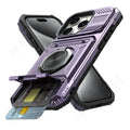 Case For iPhone 11 13 14 15 16 Pro Max 14 15 16 Plus 11 Magnetic Rotated Ring Kickstand Heavy Duty Drop Protection Wallet Cover
