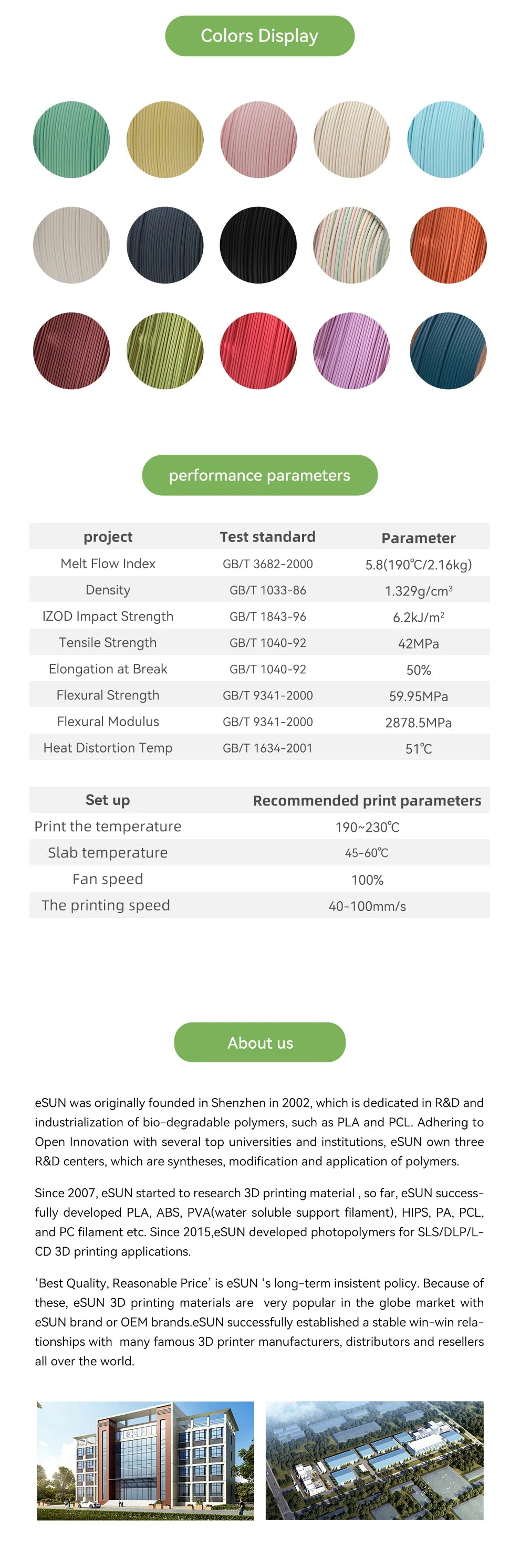 eSUN PLA 3D Printer Filament 1.75mm 1KG Rainbow Matte PLA 3D Filament For Bambu Lab Rainbow Color PLA Matte 3D Printing Material