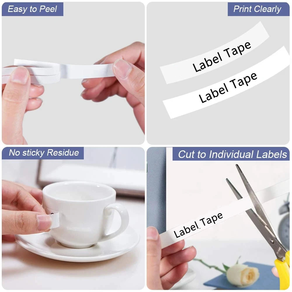 6mm/9mm/12mm 231 Label Tape Compatible for Brother P-Touch Label Printer TZ TZE 131 231 251 631 335 Ribbon U.S. Local Shipping