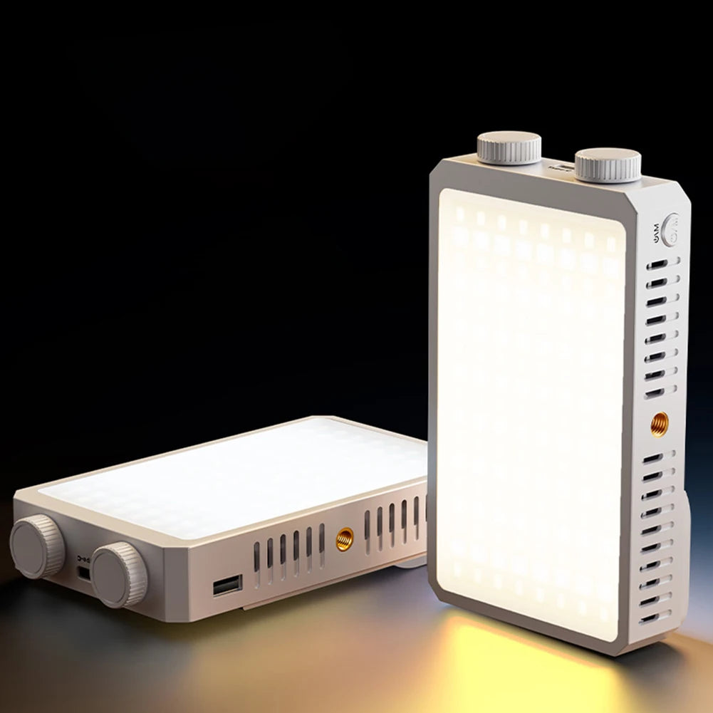 Portable 40W LED Camera Light 2800K-9000K Handheld Filling Light 4400mAh Rechargeable Pocket Photography Lighting Lamp