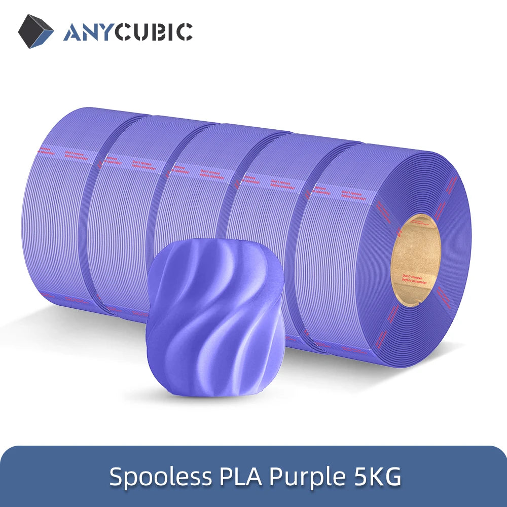ANYCUBIC 10KG Refill PLA Filament 3D Printer 1.75mm Spooless Plastic Rubber Filament Material For FDM 3D Printer for Kobra 3 S1C