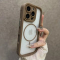 Trendy 2 in 1 Skin Feel Case for iPhone 17 Air 16 15 14 12 13 Pro Max For MagSafe Wireless Charging Shockproof Protection Funda