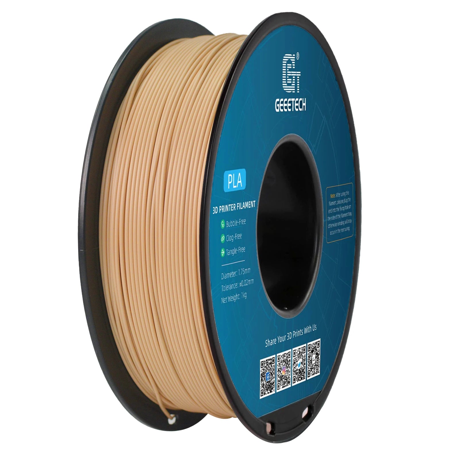 GEEETECH 1roll/1kg 1.75mm PLA Silk PLA  Filament Vacuum Packaging Overseas Warehouses Various Colors For 3D Printer Fast Ship