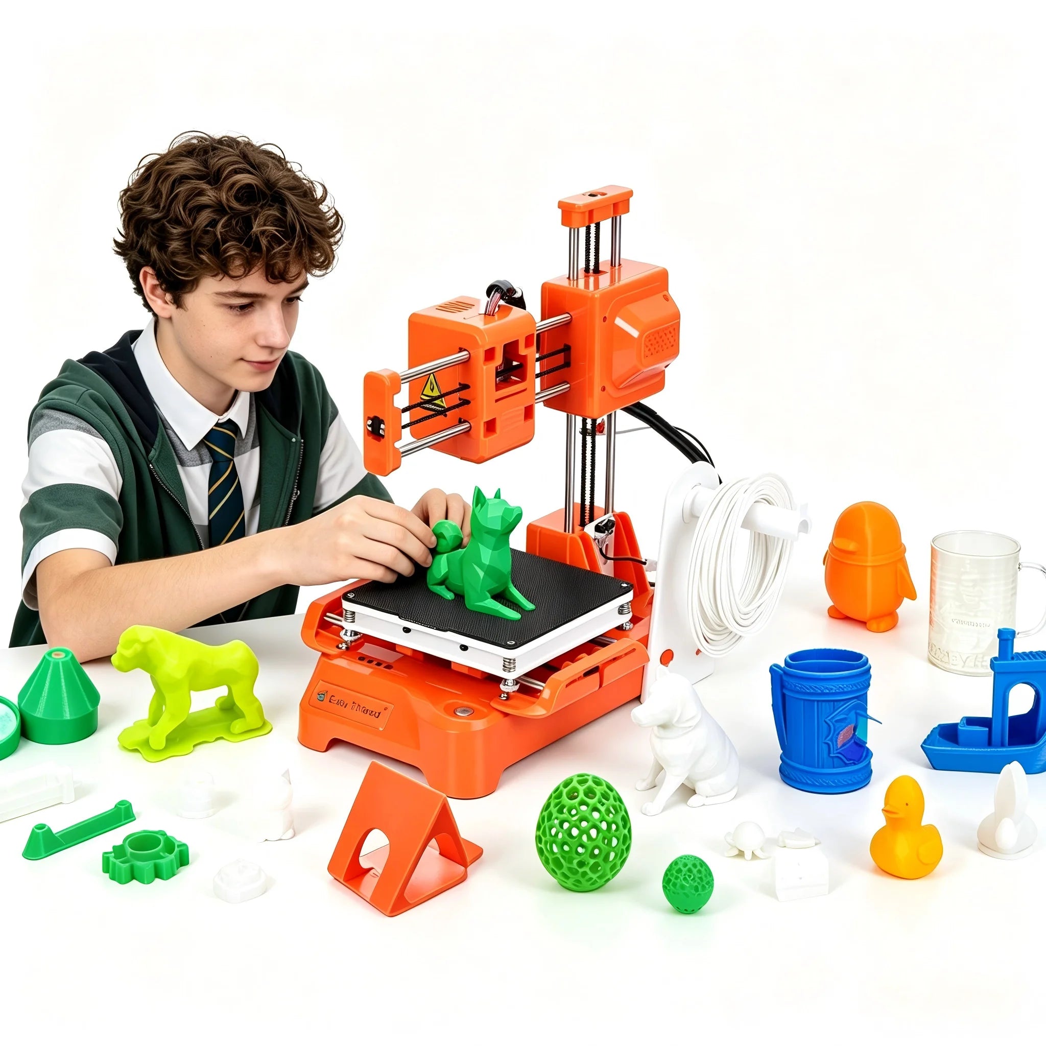 Easythreed K7 Mini Desktop 3D Printer Small Home Use 3D Printing Machine Toy Model Making For Beginners