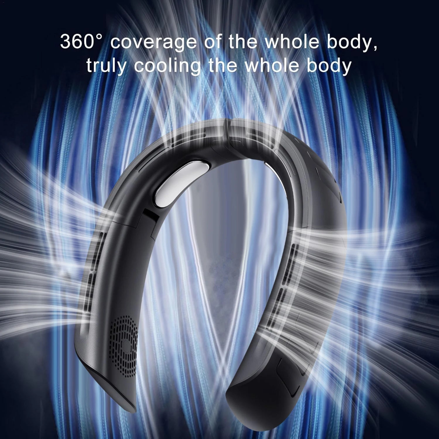 Hanging Neck Fan Portable Bladeless Air Cooler Outdoor Wearable Hands-Free Fan 6000mAh Rechargeable Neck Air Conditioner