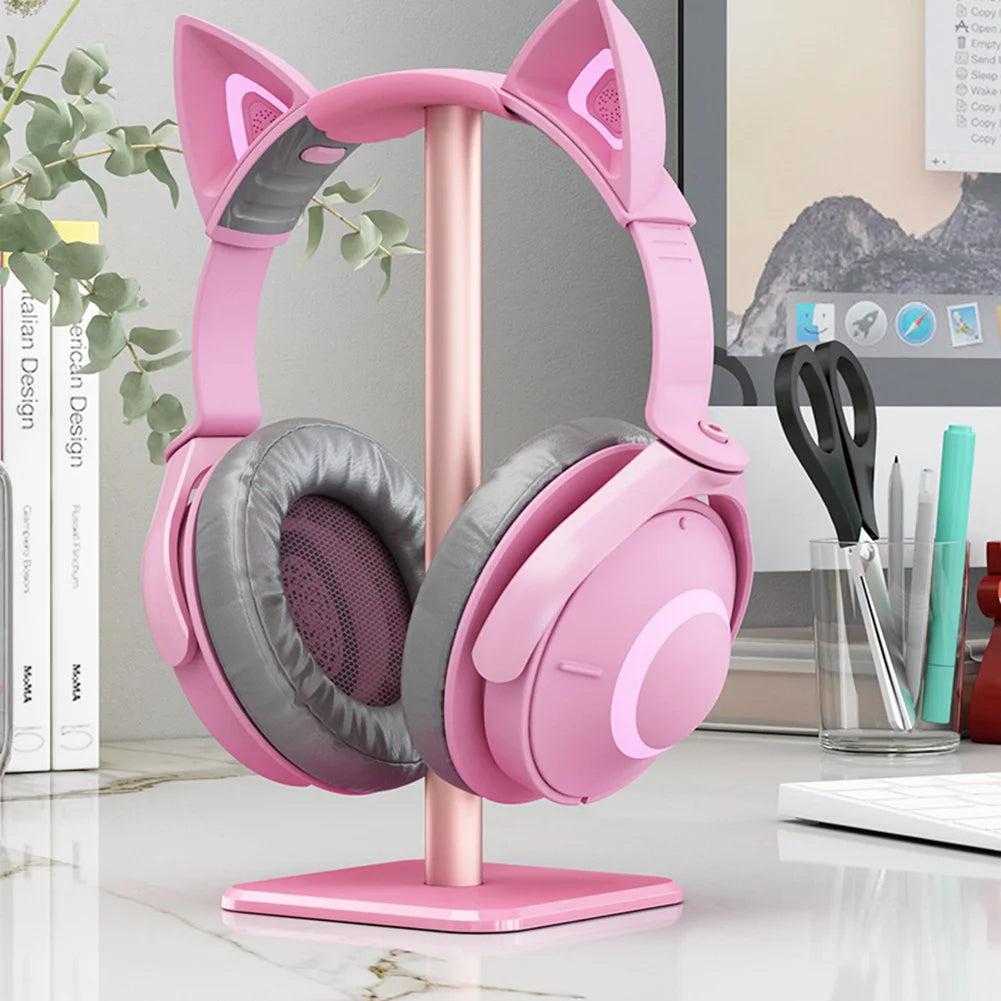 Headset Stand Aluminium Alloy Headphone Holder Rack Space Saving Desktop Organizer Display Vertical Bracket Hanger