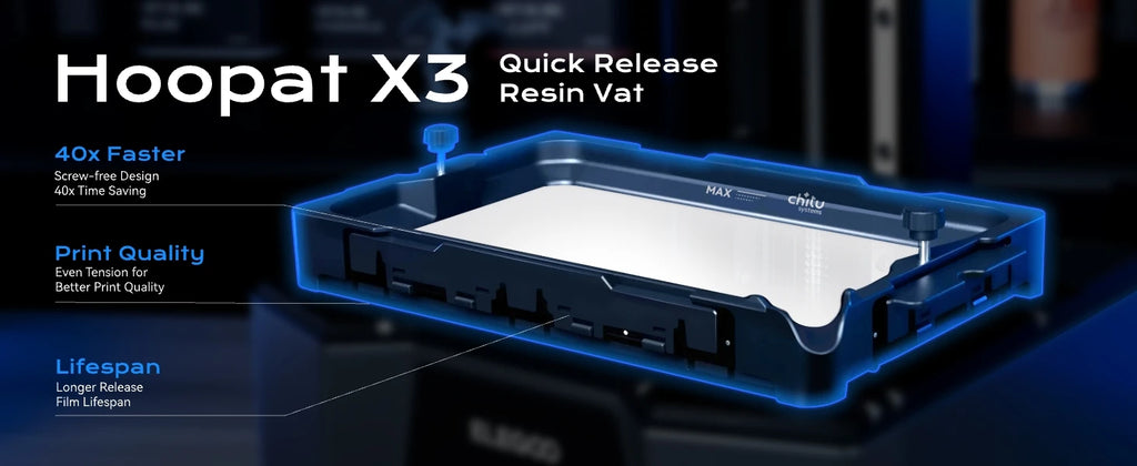 Chitu Systems Hoopat X3/X4/X5 Quick Release Resin Vat for Saturn 3 /3 ultra 4 /4 ultra Anycubic M5s for 3D Printer  Accessories