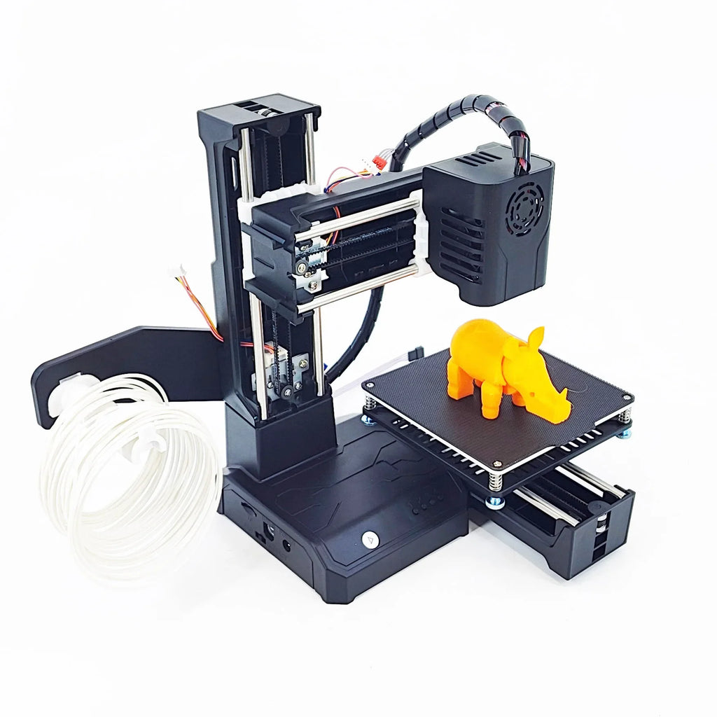 Mini 3D Printer High Precision Silent Printing Compact Desktop Easy Operation for PLA Consumables One Key Printing for Beginners