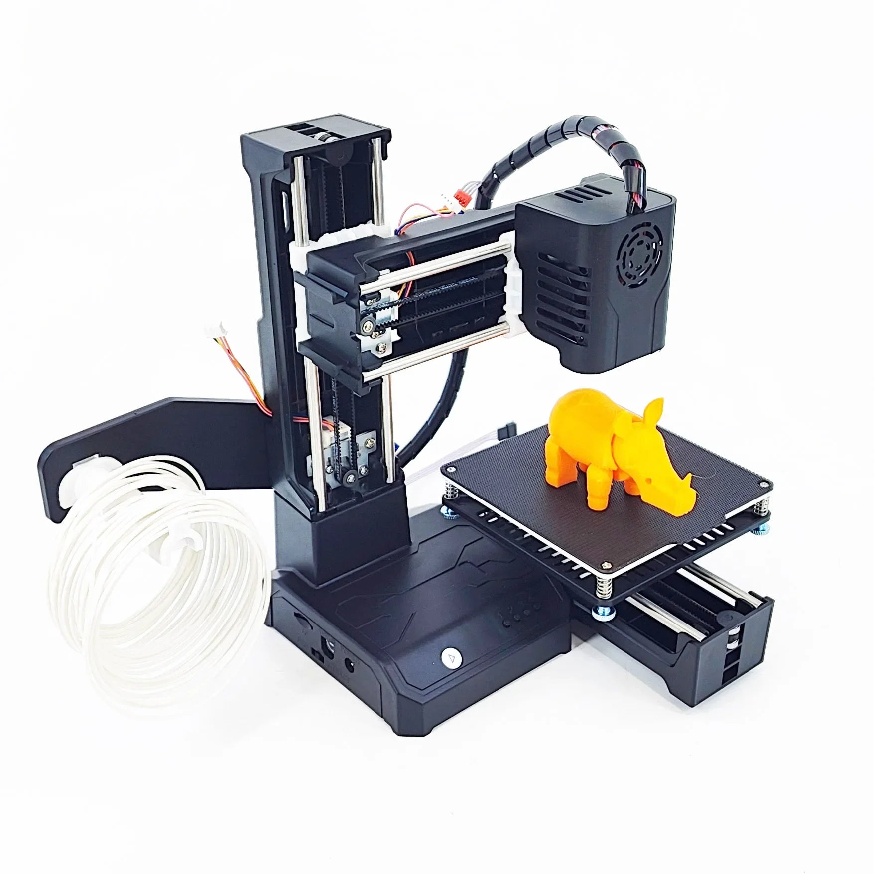 Mini 3D Printer High Precision Silent Printing Compact Desktop Easy Operation for PLA Consumables One Key Printing for Beginners