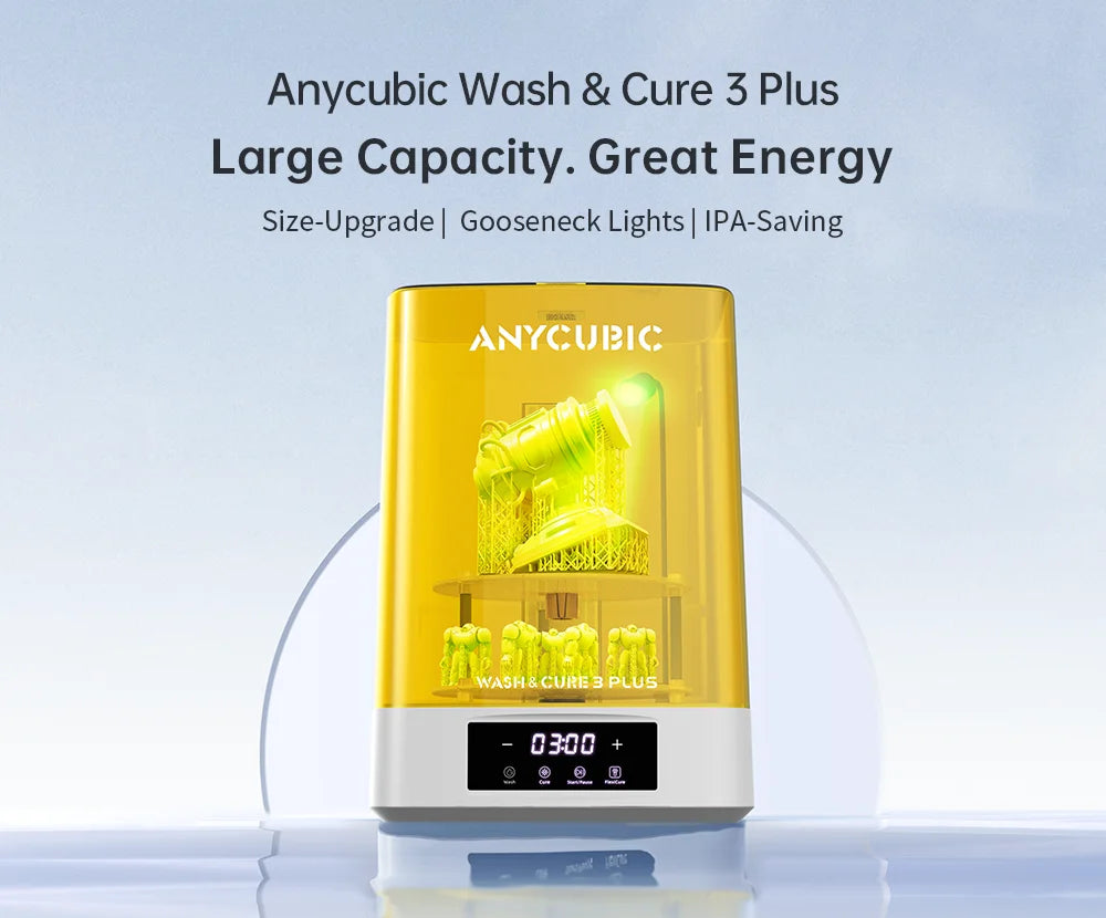 ANYCUBIC Wash & Cure 3 Plus AE Version Washing Curing 2 in 1 Machine For Photon Mono M5s LCD 3D Printer 3D Printing Models