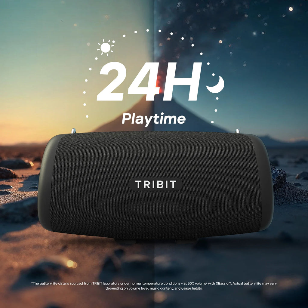 TRIBIT StormBox Lava 80W Portable Bluetooth Speaker Built-in Powerbank, APP Control, IP67 Waterproof for Outdoor, Camping, Party