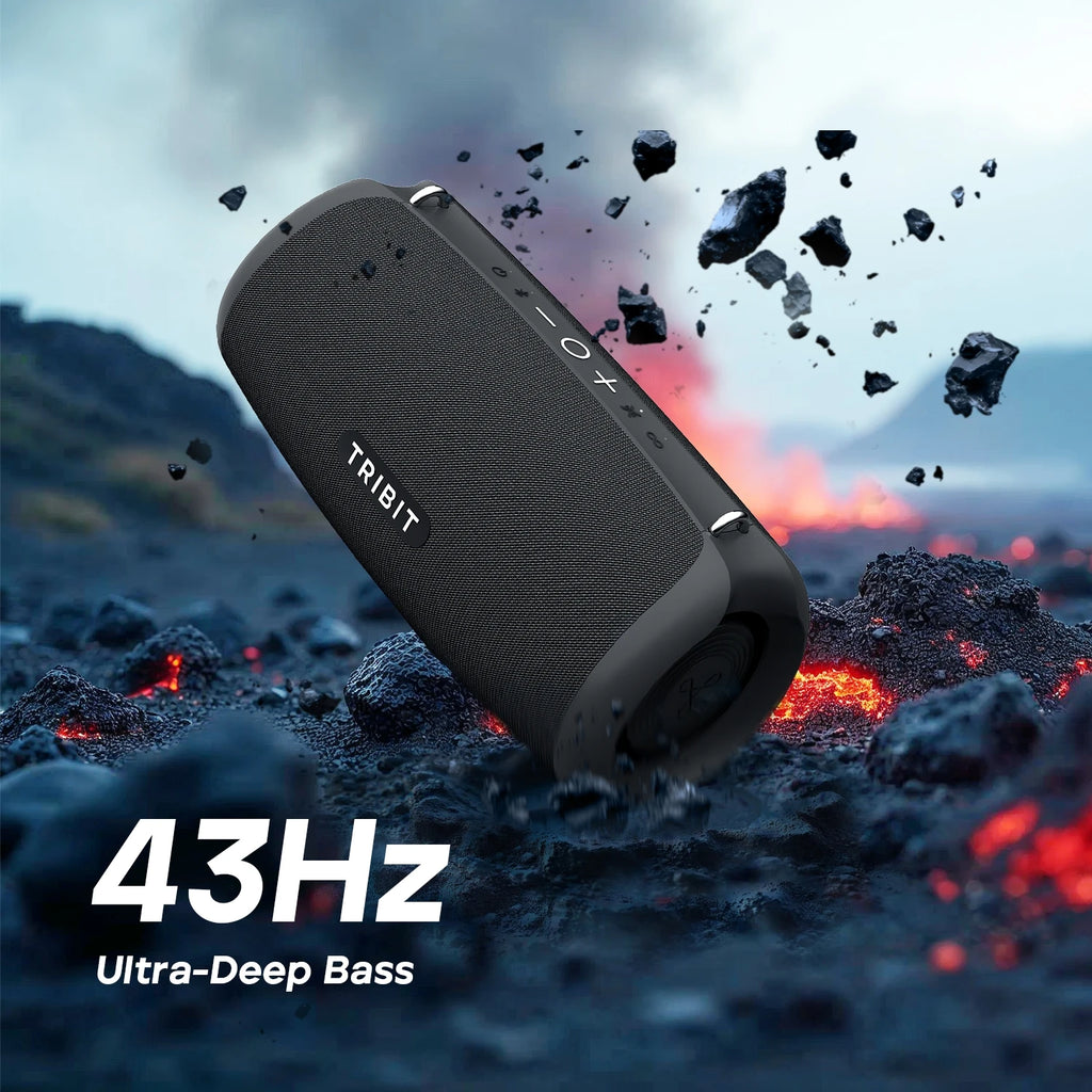 TRIBIT StormBox Lava 80W Portable Bluetooth Speaker Built-in Powerbank, APP Control, IP67 Waterproof for Outdoor, Camping, Party