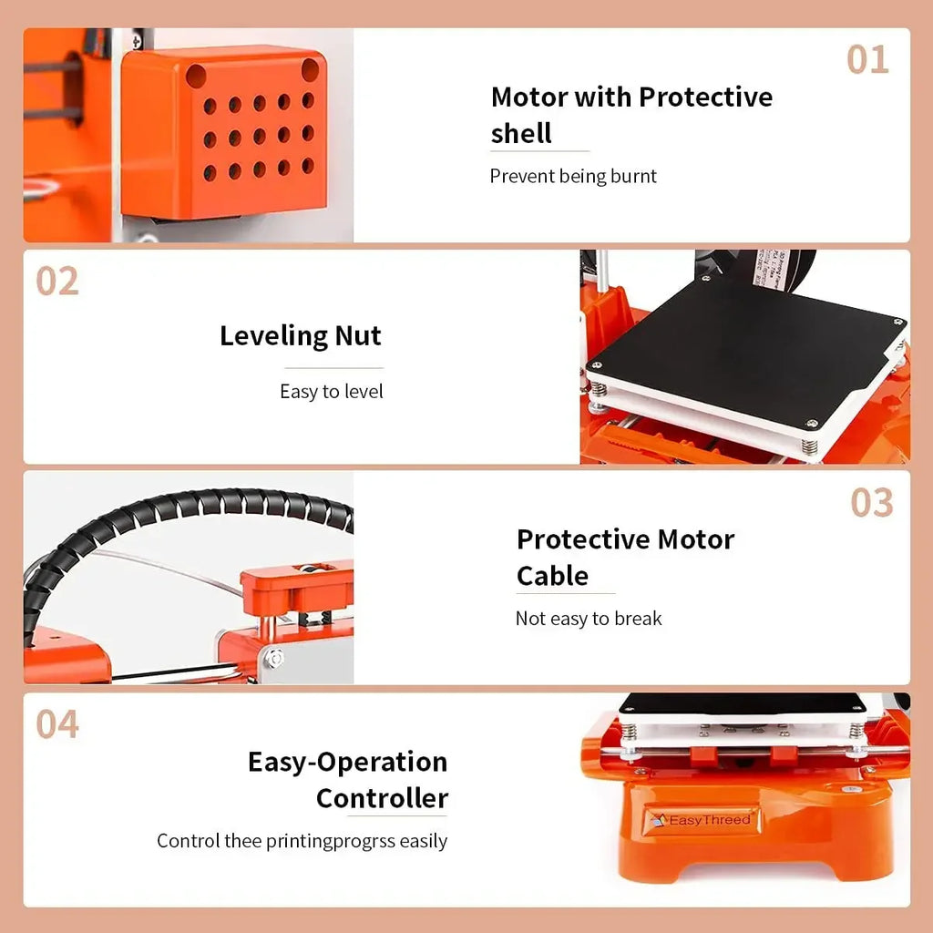 Easythreed K7 Mini Desktop 3D Printer Small Home Use 3D Printing Machine Toy Model Making For Beginners