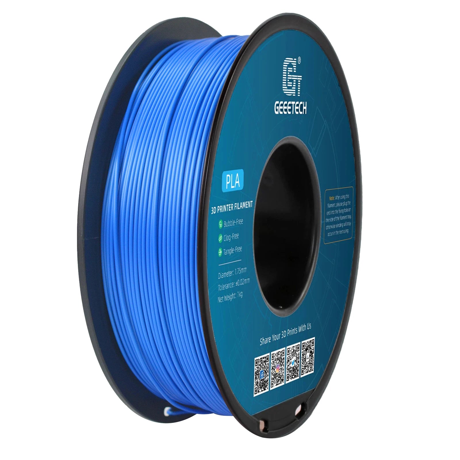 GEEETECH 1roll/1kg 1.75mm PLA Silk PLA  Filament Vacuum Packaging Overseas Warehouses Various Colors For 3D Printer Fast Ship