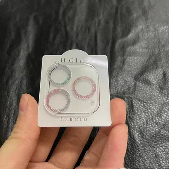 Bling Glitter Diamond Clear Camera Lens Protector Case for IPhone 15 14 13 12 11 16 Pro Max Mini Plus 16Pro 15Pro 16Promax Cover