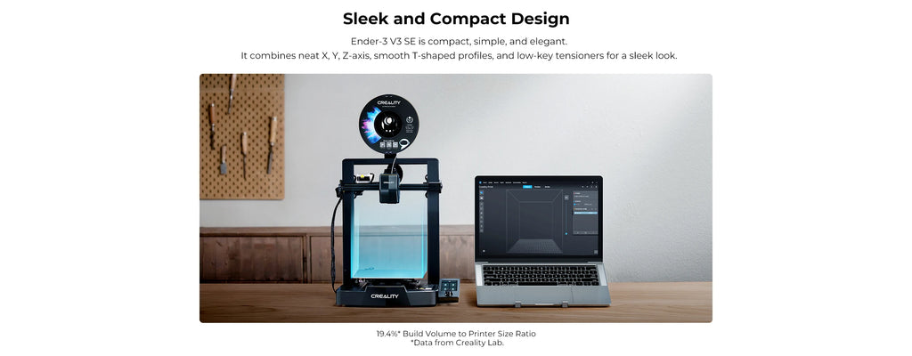 Creality 3D Ender-3 v3 SE Printer Dual Z-axis Capable Sprinte Direct Extruder Worry-free Auto Leveling Faster Printing Speed