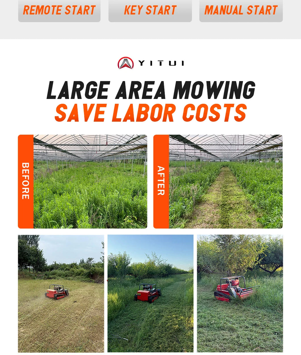 Customized Diesel Lawn Mower Long Life Low Fuel Consumption Strong Power Ce Epa Certified