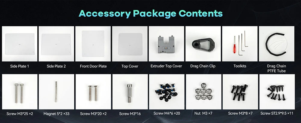FLASHFORGE Enclosure Panel Kit for Adventurer 5M 3d Printer Parts Kit Make Printing More Quiet