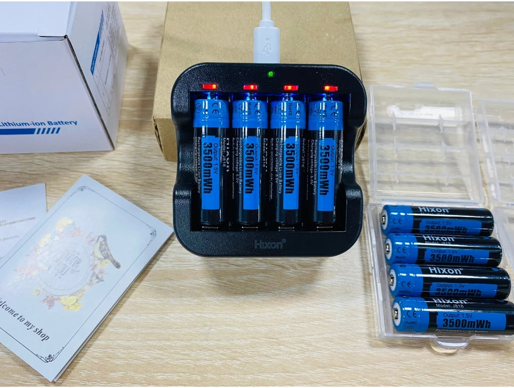 Hixon aa 1.5V Li-ion Rechargeable Battery 3500mWh 1.5V Lithium AA Rechargeable Batteries 1.5v AA Battery For Remote Control Toy